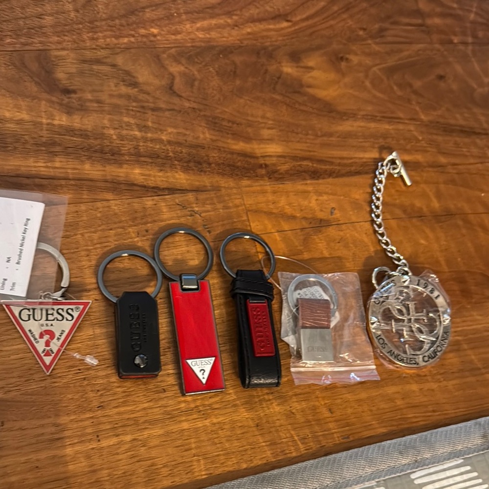Guess Red and Black Keychains